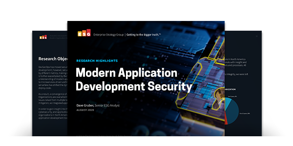 Preview of the ESG Report: Modern Application Developer Security